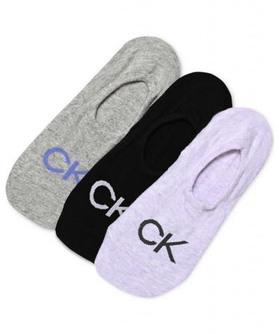 Women's 3-Pk. Logo Knit Liner Socks Purple $10.50 Socks