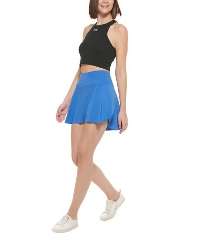 Women's Crossover Waist Skort Blue $38.23 Shorts