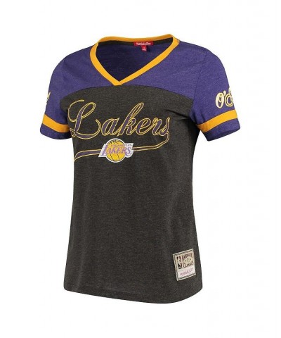 Women's Shaquille O'Neal Heathered Charcoal Los Angeles Lakers Team Captain V-Neck T-shirt Heathered Charcoal $28.04 Tops