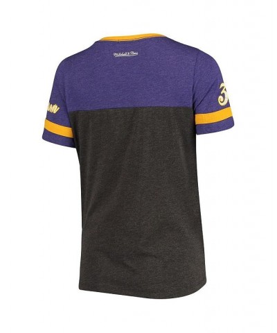 Women's Shaquille O'Neal Heathered Charcoal Los Angeles Lakers Team Captain V-Neck T-shirt Heathered Charcoal $28.04 Tops