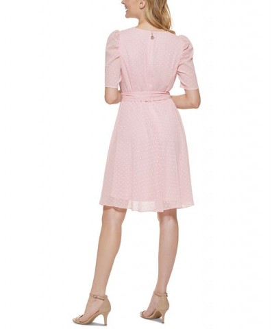 Petite Chiffon Fit & Flare Dress Ballerina Pink $31.82 Dresses