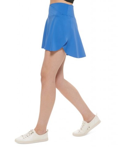 Women's Crossover Waist Skort Blue $38.23 Shorts