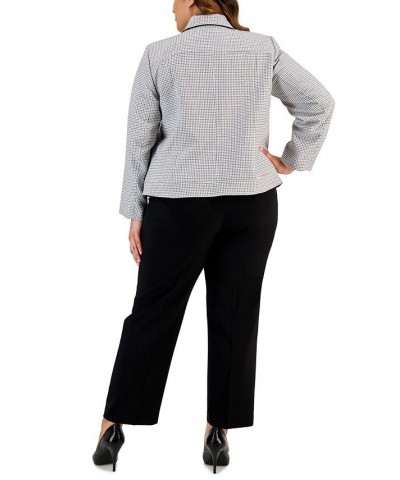 Plus Size Five-Button Jacket & Slim Pants Black $140.80 Suits