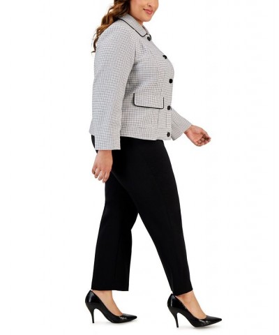 Plus Size Five-Button Jacket & Slim Pants Black $140.80 Suits