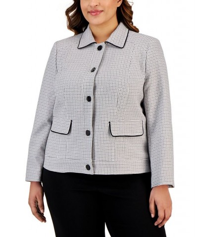 Plus Size Five-Button Jacket & Slim Pants Black $140.80 Suits