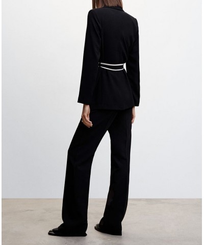 Women's Belt Suit Blazer Black $70.00 Jackets