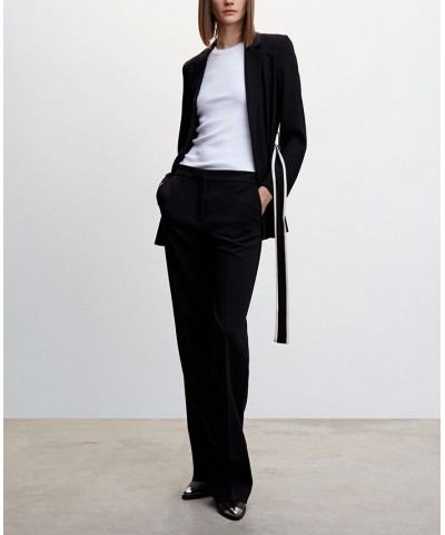 Women's Belt Suit Blazer Black $70.00 Jackets