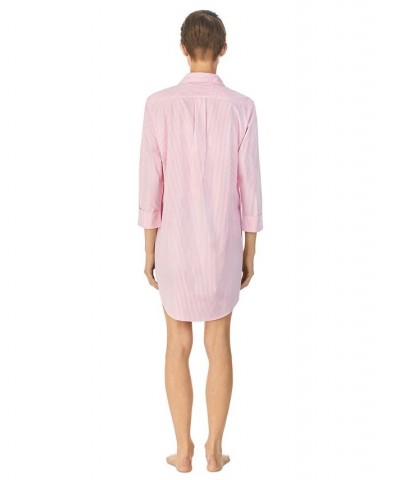 Roll Cuff Sleepshirt Nightgown Pink $35.19 Sleepwear