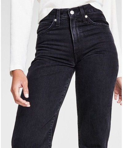 Women's Carpenter Trucker Jacket Moon Ribbed Turtleneck & 94 Baggy Jeans Black $25.30 Jeans