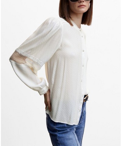 Women's Plumeti Blouse Off White $40.50 Tops