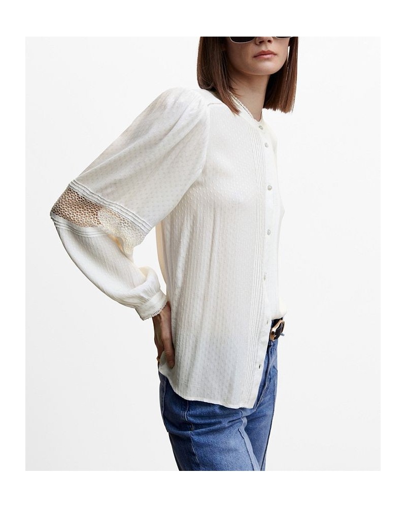 Women's Plumeti Blouse Off White $40.50 Tops