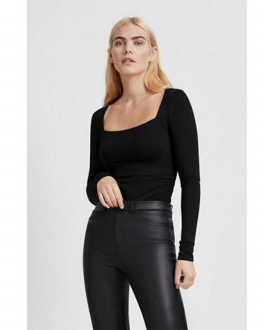 Women's Carmine Top Black $40.18 Tops