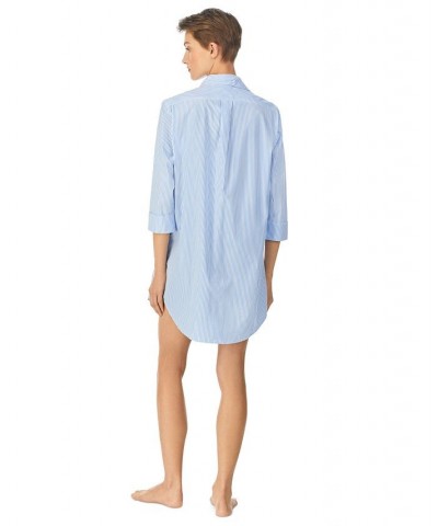 Roll Cuff Sleepshirt Nightgown Pink $35.19 Sleepwear