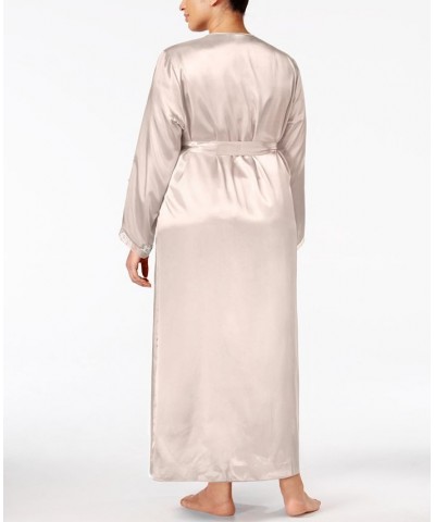 Plus Size Satin Stella Robe Tan/Beige $20.83 Sleepwear