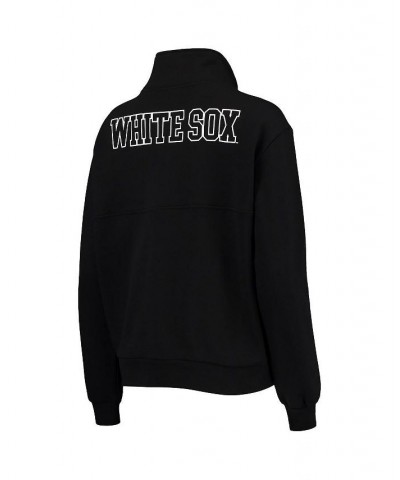 Women's Black Chicago White Sox Two-Hit Quarter-Zip Pullover Top Black $61.44 Tops