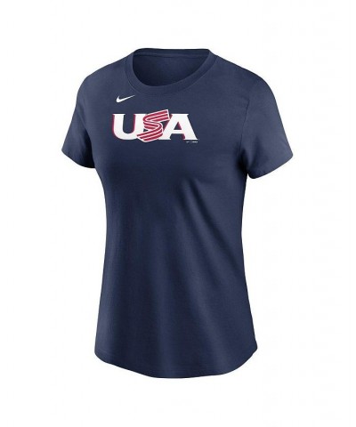 Women's Pete Alonso Navy USA Baseball 2023 World Baseball Classic Name and Number T-shirt Navy $28.99 Tops