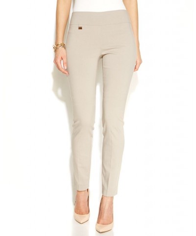 Women's Tummy-Control Pull-On Skinny Pants Regular Short and Long Lengths Light Heather Grey $16.80 Pants