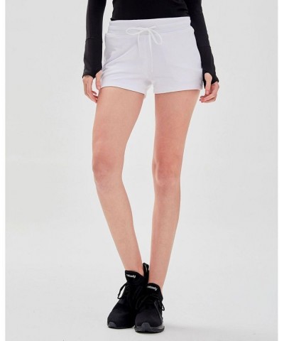 City Zip French Terry Shorts for Women White $41.00 Shorts