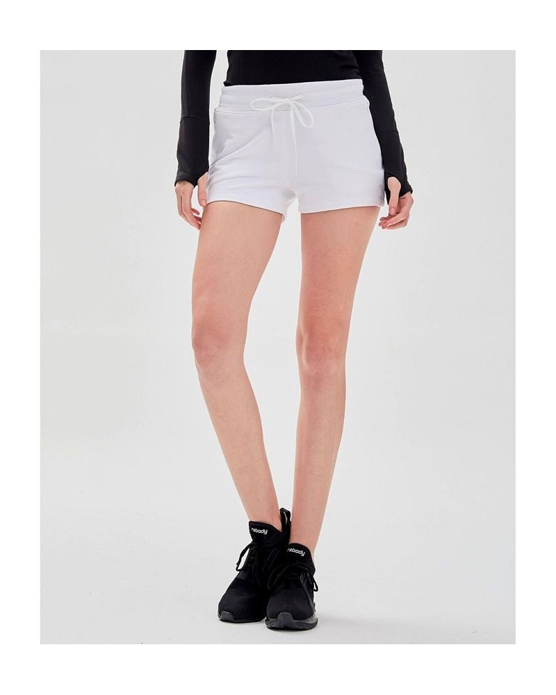 City Zip French Terry Shorts for Women White $41.00 Shorts