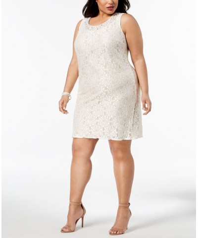 Plus Size Lace Dress & Jacket Ivory/Cream $62.55 Dresses