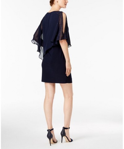 Capelet Sheath Dress Blue $59.50 Dresses