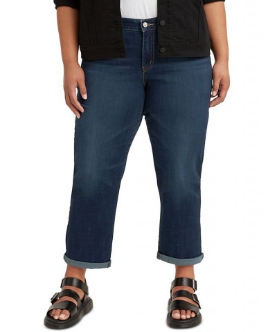 Trendy Plus Size Boyfriend Jeans Cobalt Lay $32.20 Jeans