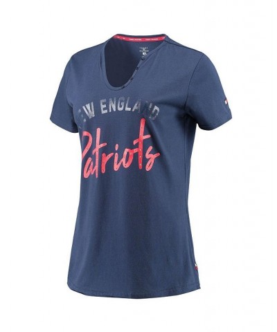 Women's Navy New England Patriots Riley V-Neck T-shirt Navy $20.66 Tops