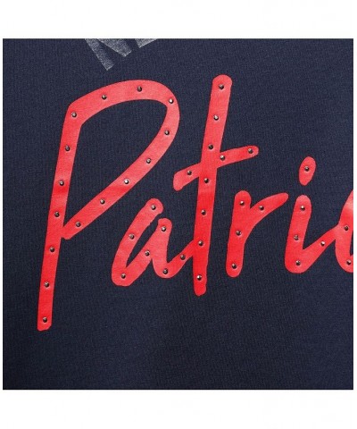 Women's Navy New England Patriots Riley V-Neck T-shirt Navy $20.66 Tops