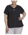 Plus Size Train Essentials V-Neck Short-Sleeve Tee Black $14.10 Tops