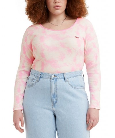 Plus Size Honey Long Sleeve T-Shirt Begonia Pink $10.55 Tops