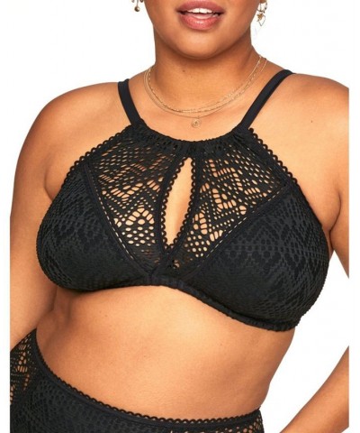 Lianne Women's Plus-Size Swimwear Bra Top Black $23.08 Swimsuits