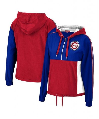 Women's Royal Red Chicago Cubs Half-Zip Windbreaker Jacket Royal, Red $36.00 Jackets