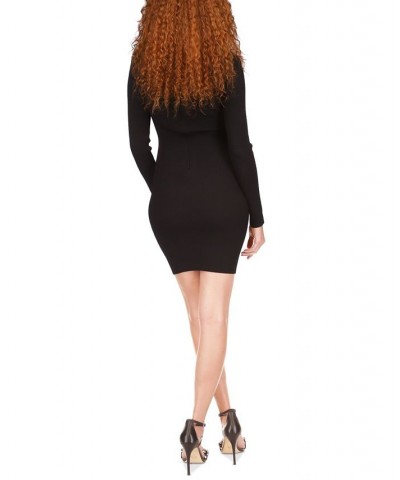 O-Ring Keyhole Long-Sleeve Dress Black $74.98 Dresses