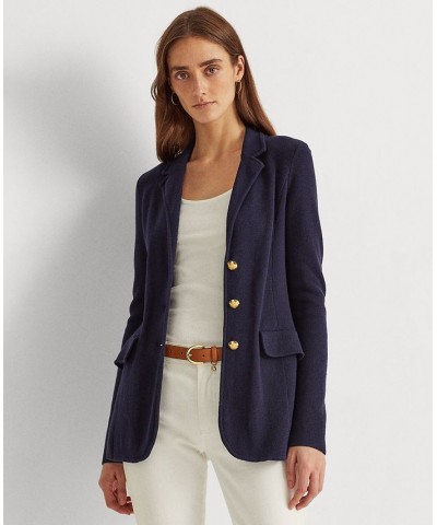 Sweater-Knit Blazer Regular & Petite Blue $88.15 Jackets