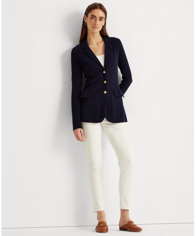 Sweater-Knit Blazer Regular & Petite Blue $88.15 Jackets