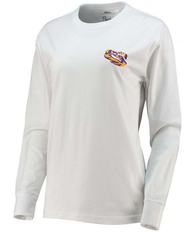 Women's White LSU Tigers Traditions Pennant Long Sleeve T-shirt White $26.40 Tops