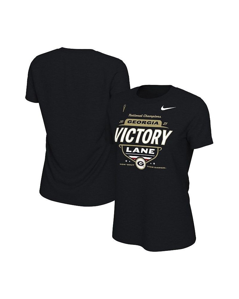 Women's Black Georgia Bulldogs College Football Playoff 2021 National Champions Locker Room Victory Lane T-shirt Black $17.64...