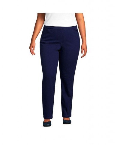 Women's Plus Size Mid Rise Pull On Knockabout Chino Pants Blue $41.63 Pants