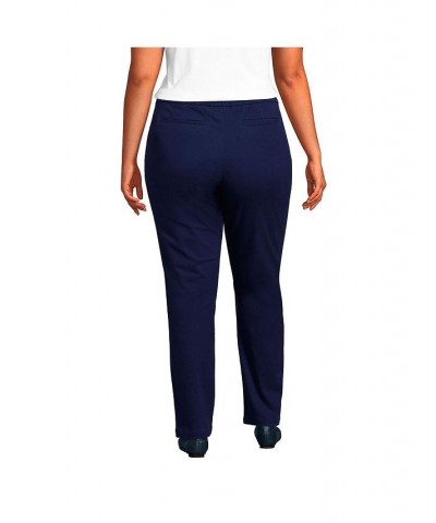 Women's Plus Size Mid Rise Pull On Knockabout Chino Pants Blue $41.63 Pants