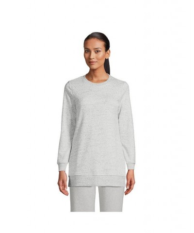 Women's Serious Sweats Crewneck Long Sleeve Sweatshirt Tunic Gray flecked heather $46.72 Tops