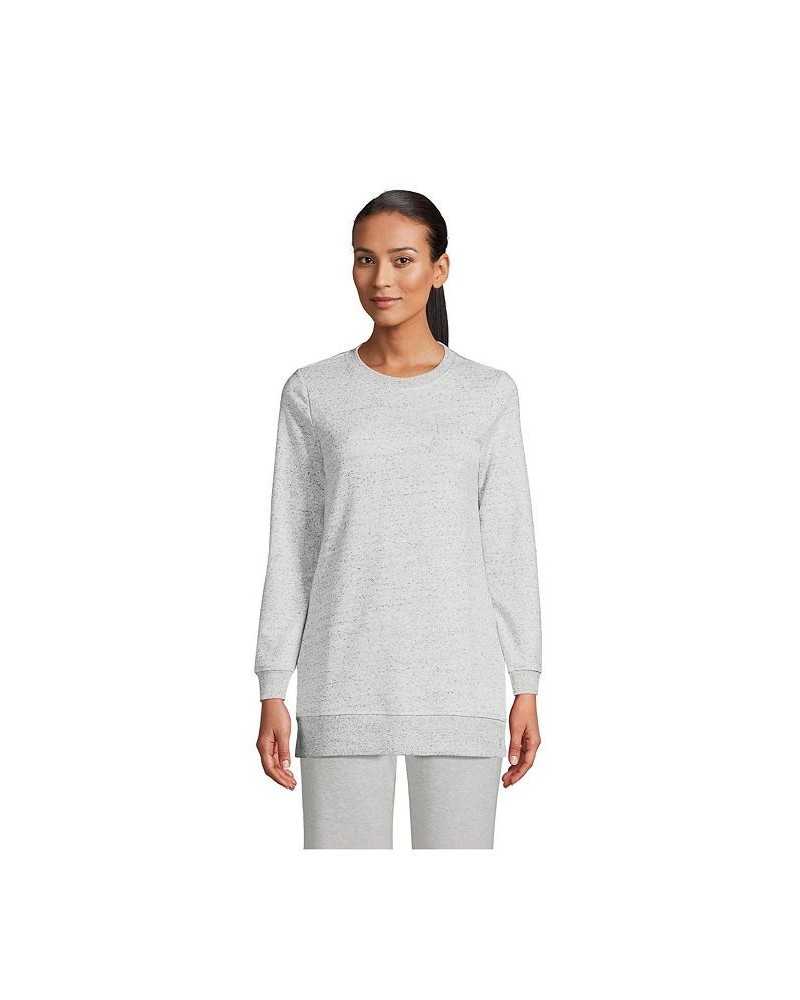 Women's Serious Sweats Crewneck Long Sleeve Sweatshirt Tunic Gray flecked heather $46.72 Tops