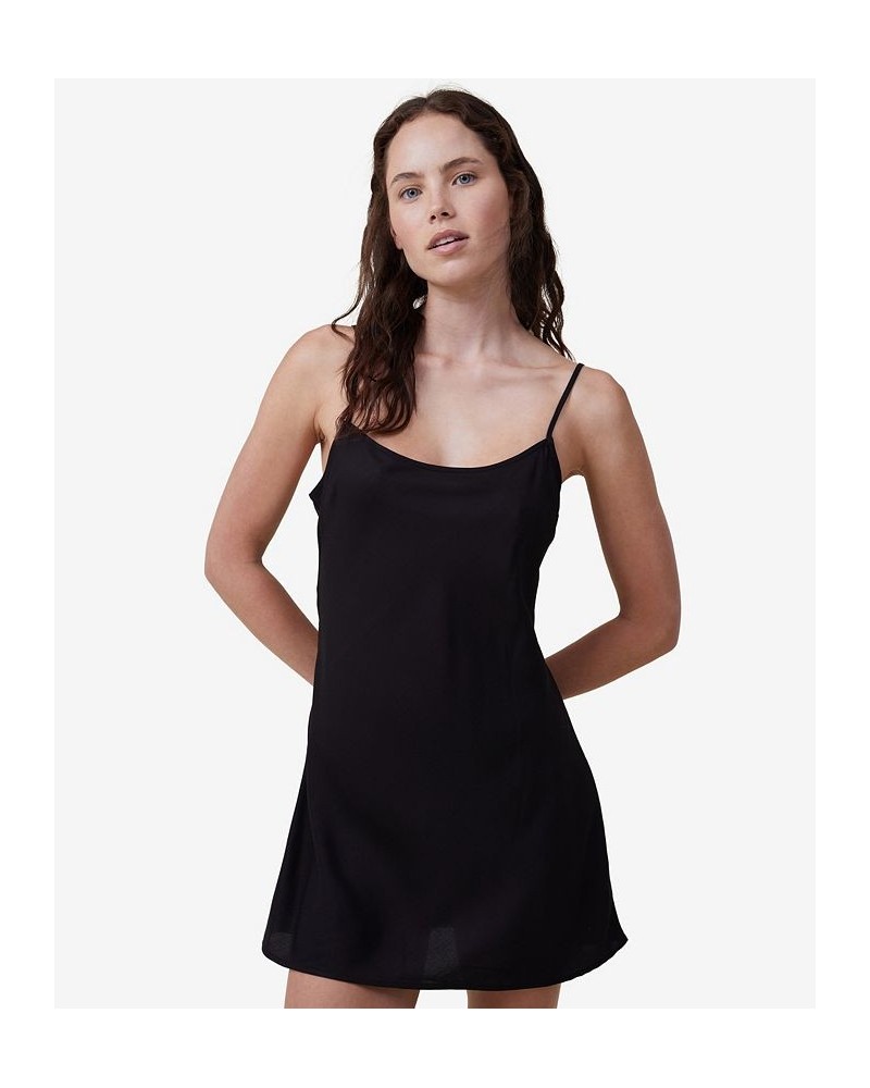 Women's Drew Mini Slip Dress Black $24.74 Dresses