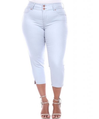 Plus Size Capri Jeans Light Blue $35.00 Jeans