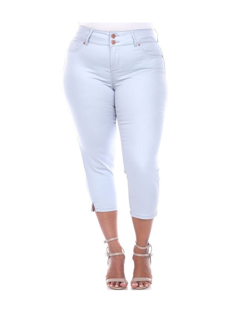 Plus Size Capri Jeans Light Blue $35.00 Jeans