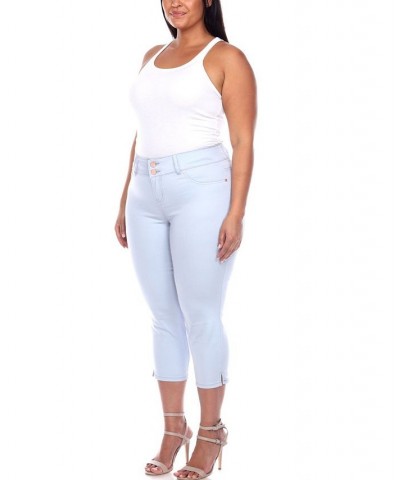 Plus Size Capri Jeans Light Blue $35.00 Jeans