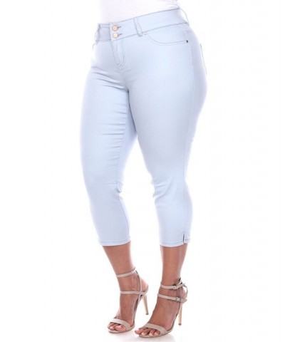 Plus Size Capri Jeans Light Blue $35.00 Jeans