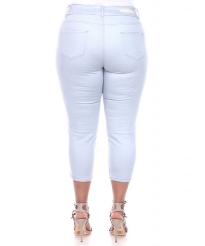 Plus Size Capri Jeans Light Blue $35.00 Jeans