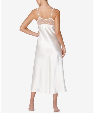 Stella Satin Venise Trim Lingerie Nightgown Ivory $15.65 Sleepwear