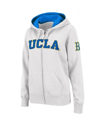 Women's White UCLA Bruins Arched Name Full-Zip Hoodie White $33.14 Sweatshirts