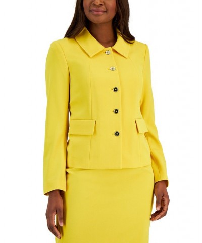 Button-Up Slim Skirt Suit Regular and Petite Sizes Blue $63.00 Skirts